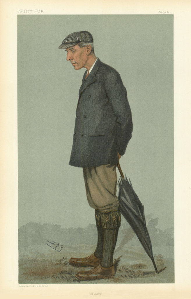 VANITY FAIR SPY CARTOON Arthur Campbell Ainger 'M’tutor'. Eton College 1901